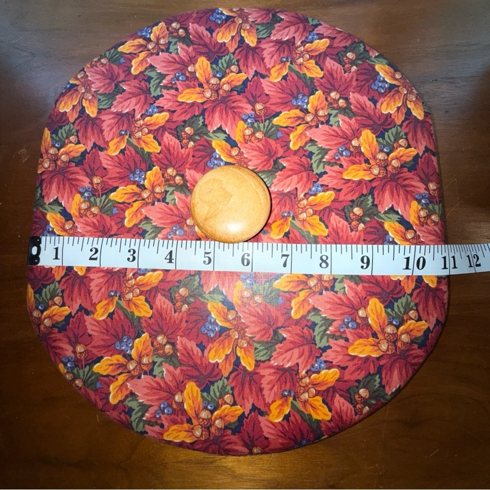 Longaberger 1995 Shades Autumn Basket of Plenty Basket Fabric Lid Fall Foliage - Picture 5 of 6